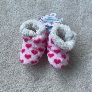 Plush infant booties